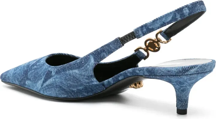 40mm Barocco-print denim pumps - Image 3