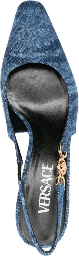 40mm Barocco-print denim pumps - Image 4