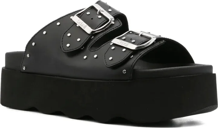 40mm Beatriz studded double-buckle platform sandals - Image 2