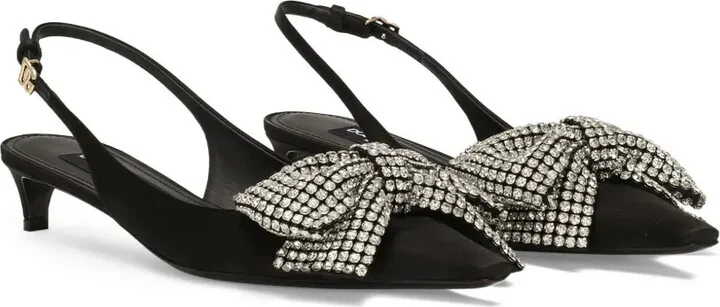 40mm Bow-Detailing Slingback Pumps - Image 2