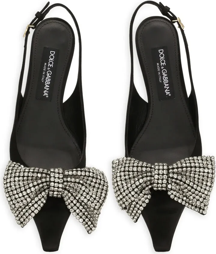 40mm Bow-Detailing Slingback Pumps - Image 4