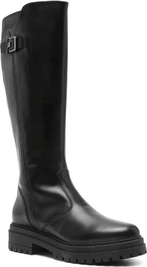40mm Buckle-Detail Leather Boots - Image 2