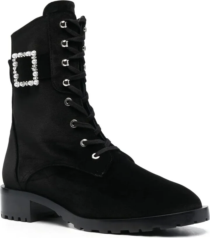 40mm Buckle-Fastening Lace-Up Boots - Image 2