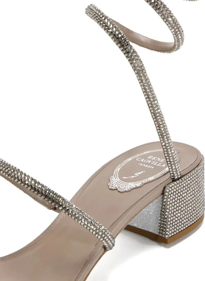 40mm Cleo crystal-embellishment block-heel sandals - Image 4