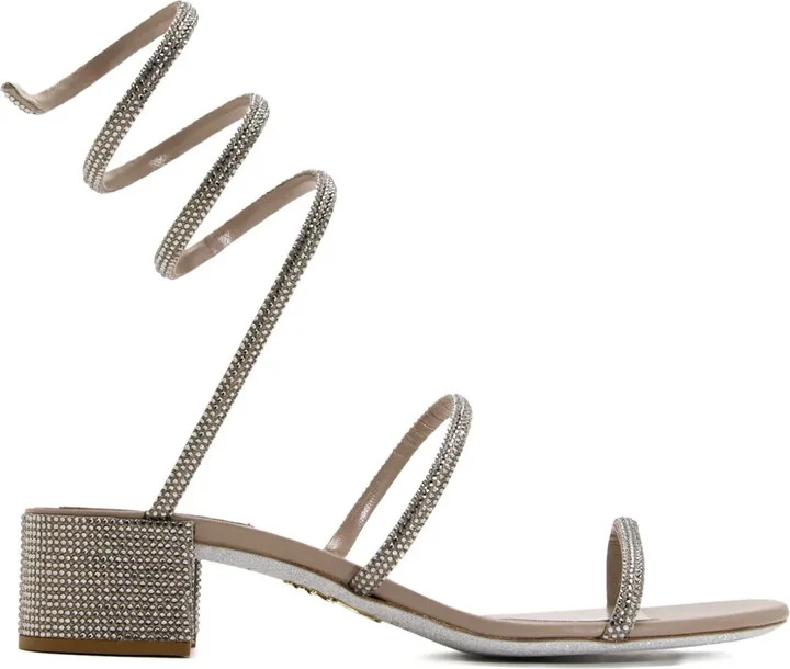 40mm Cleo crystal-embellishment block-heel sandals