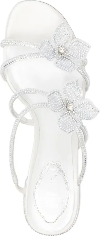 40mm Cleo rhinestone floral-appliqué sandals - Image 4