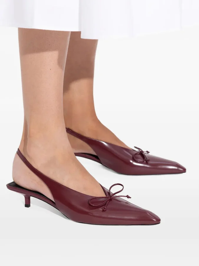 40mm Cubisto slingback bow pumps - Image 3