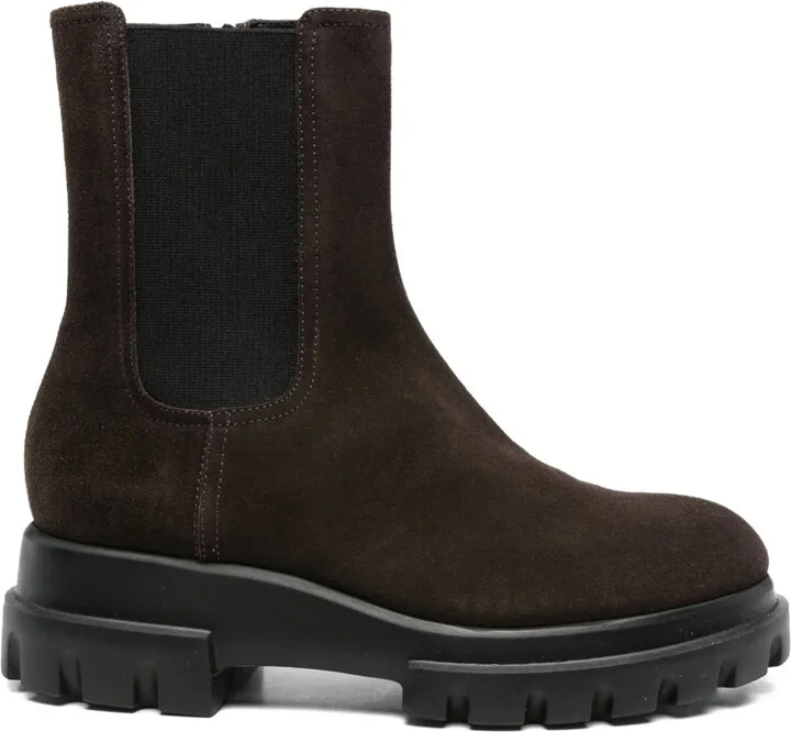 40mm Elastic-Panel Round-Toe Boots