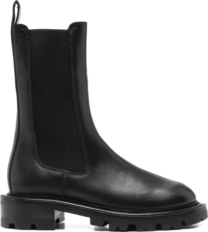 40mm Elastic-Panelled Round -Toe Boots