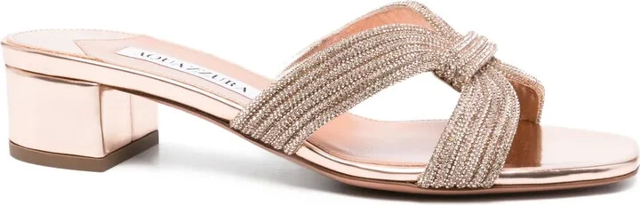 40mm Embellished Low-Heel Sandals