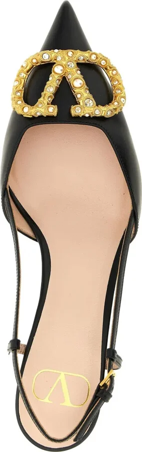 40mm Embellished Slingback Heeled Pumps - Image 3