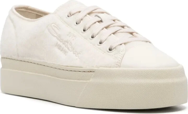 40mm Faux Fur Platform Sneakers - Image 2