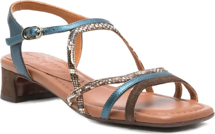 40mm Fedan leather snake-effect sandals - Image 2