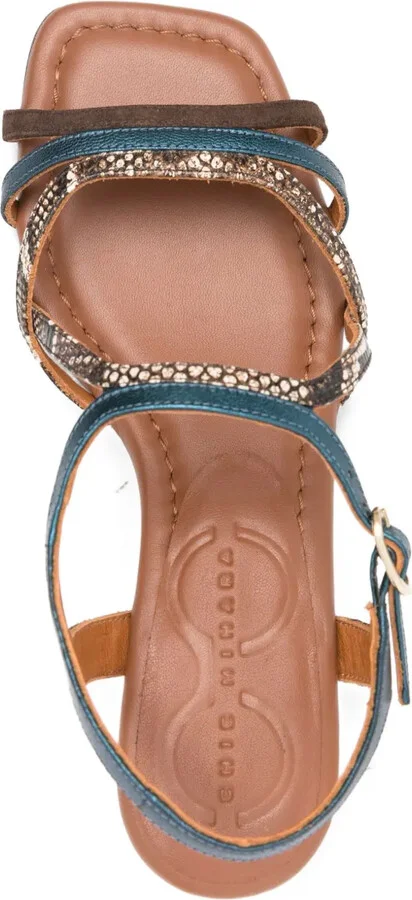 40mm Fedan leather snake-effect sandals - Image 4
