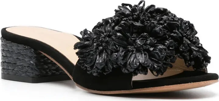 40mm Floral-Appliqué Sandals - Image 2