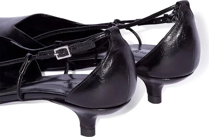 40mm Francine Creased leather pumps - Image 3