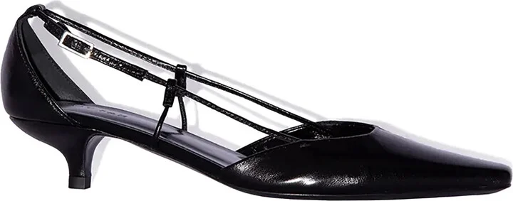 40mm Francine Creased leather pumps