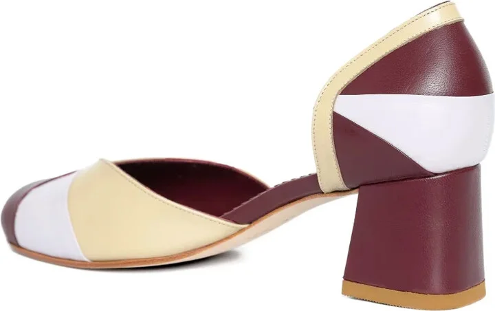 40mm Geometric colourblock pumps - Image 3