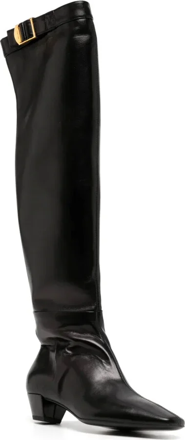 40mm Knee-Length Leather Boots - Image 2
