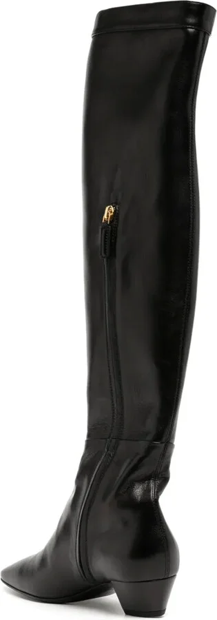 40mm Knee-Length Leather Boots - Image 3