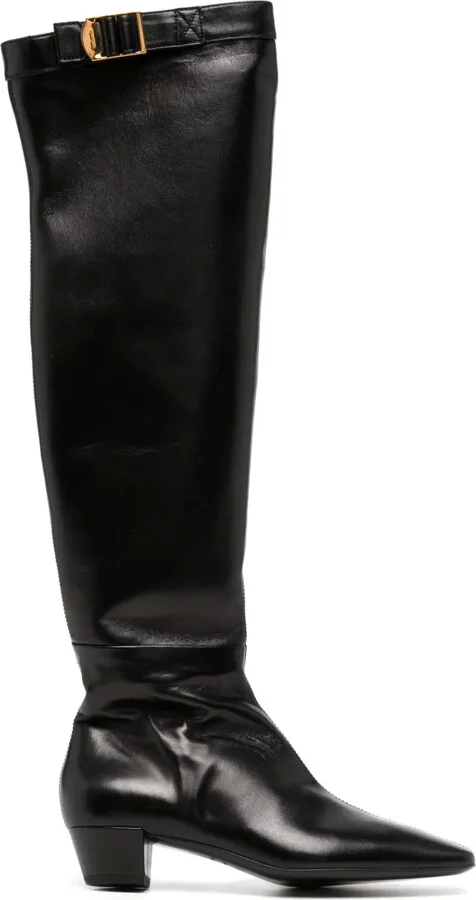 40mm Knee-Length Leather Boots
