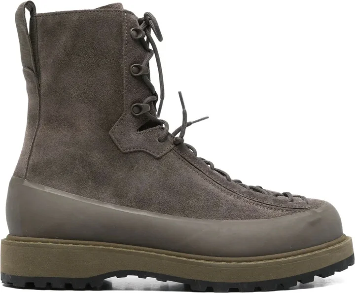 40mm Lace-Up Suede Boots