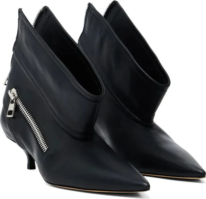 40mm Leather Ankle Boots - Image 2