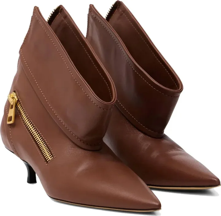 40mm Leather Ankle Boots - Image 2