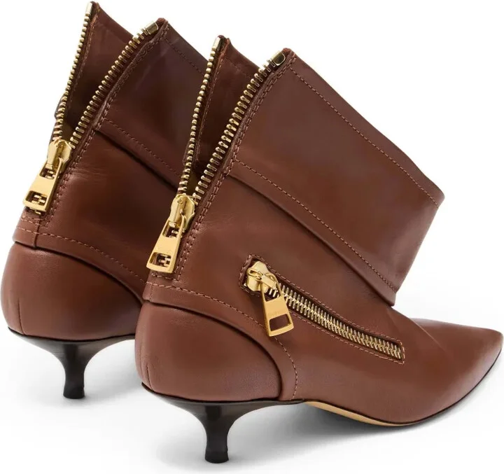 40mm Leather Ankle Boots - Image 3