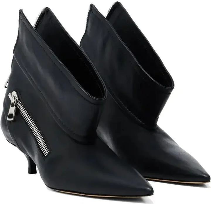40mm Leather Ankle Boots - Image 2