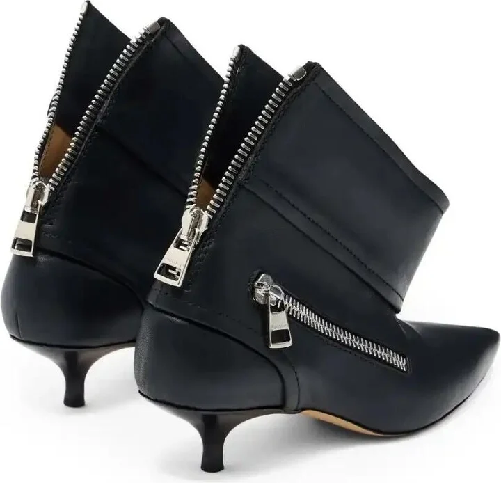 40mm Leather Ankle Boots - Image 3