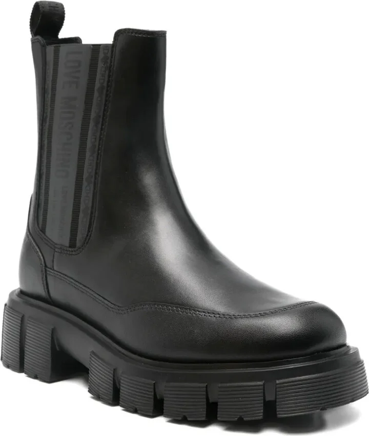 40mm Leather Chunky Boots - Image 2