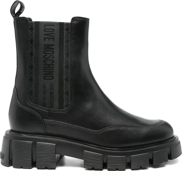 40mm Leather Chunky Boots