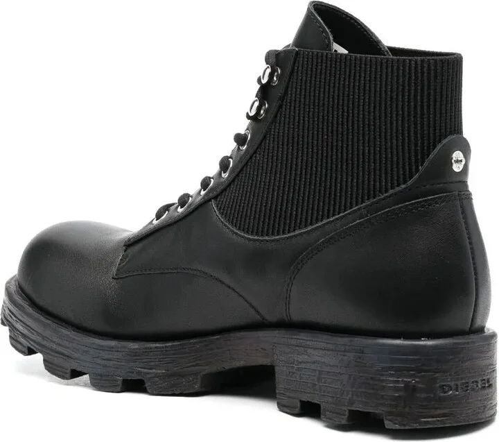 40mm Leather Combat Boots - Image 3