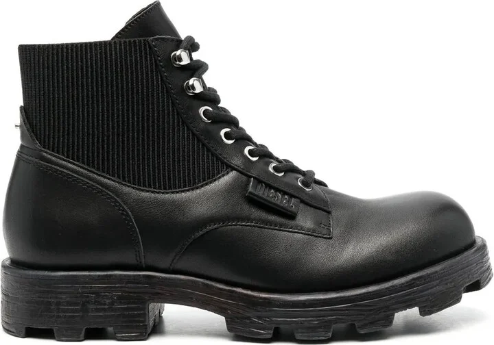 40mm Leather Combat Boots