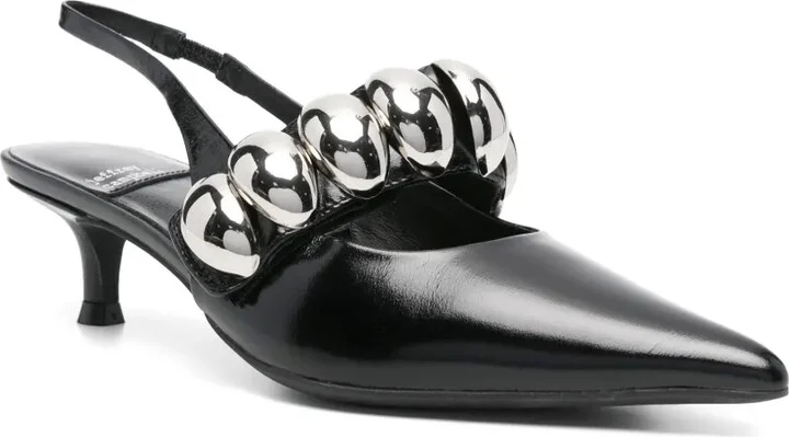 40mm Leather Heeled Sandals - Image 2