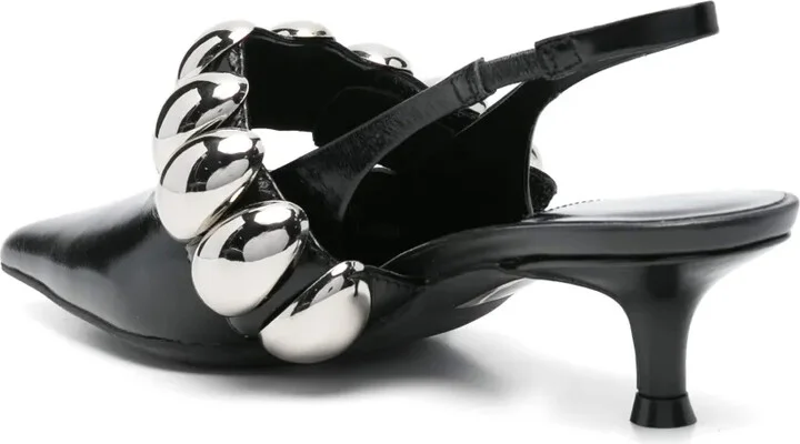 40mm Leather Heeled Sandals - Image 3