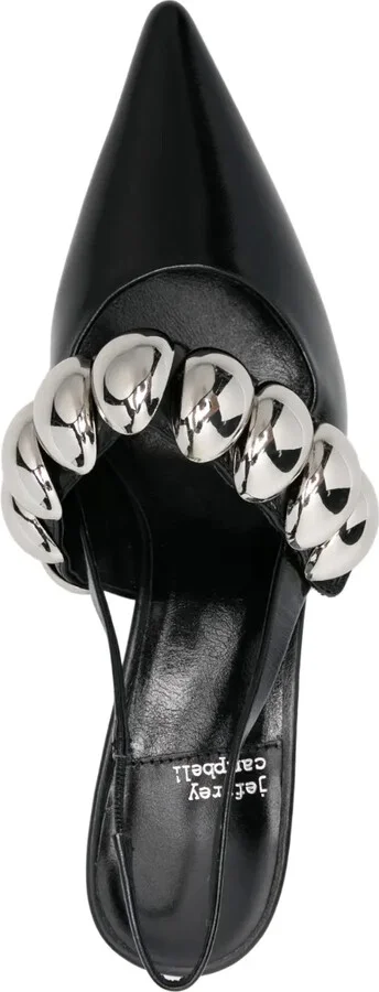 40mm Leather Heeled Sandals - Image 4