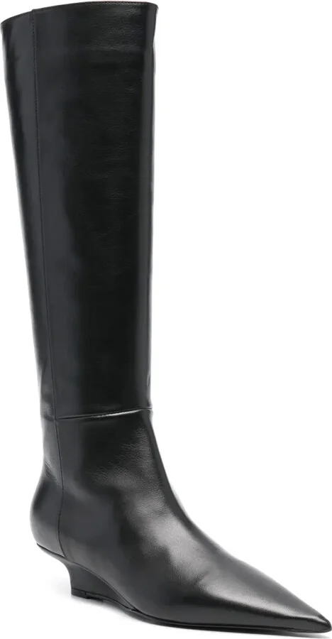40mm Leather Knee Boots - Image 2