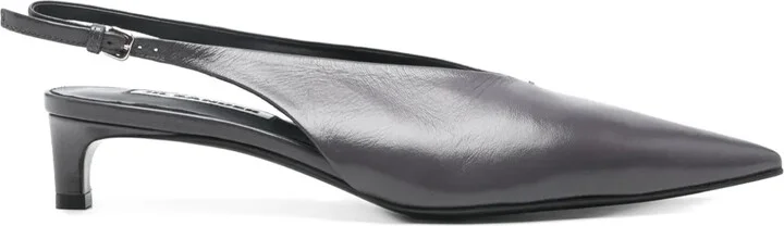40mm Leather Slingback Pumps