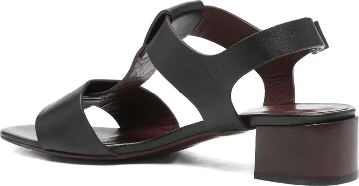 40mm leather T-bar heeled sandals - Image 3