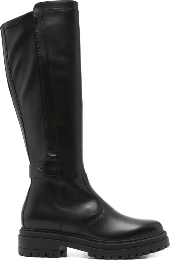 40mm Leather Zip-Detail Boots