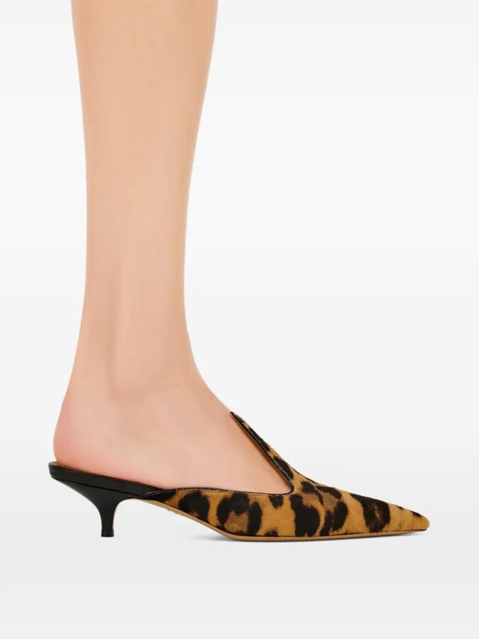 40mm Leopard-Print Mules - Image 5