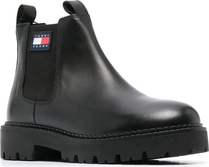 40mm Logo-Patch Leather Boots - Image 2