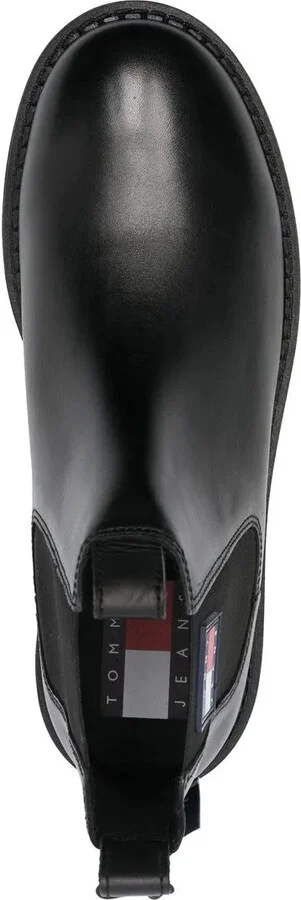 40mm Logo-Patch Leather Boots - Image 4