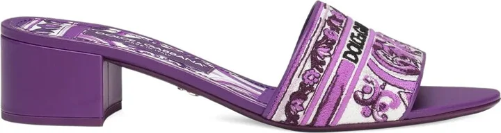 40mm Majolica-jacquard sandals