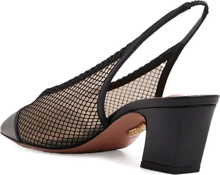 40mm Margot mesh slingback heeled pumps - Image 4