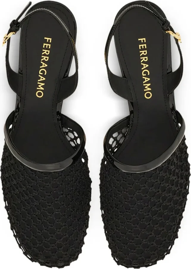 40mm Mesh Leather Slingbacks - Image 4