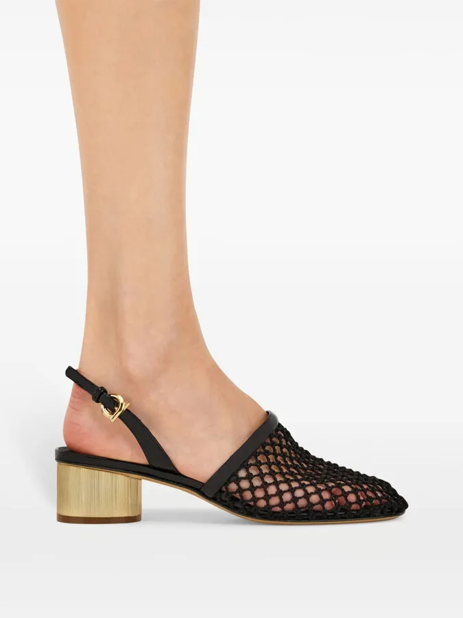 40mm Mesh Leather Slingbacks - Image 5