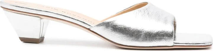 40mm Metallic Leather Sandals